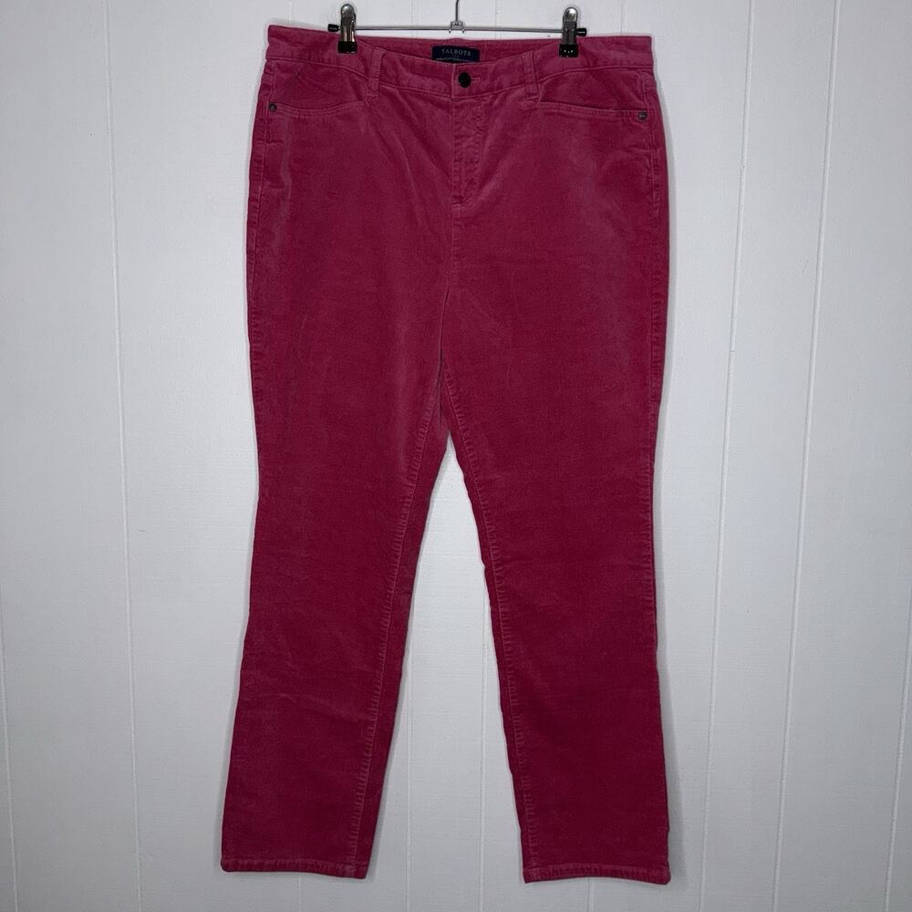 Talbots Women’s Simply Flattering 5 Pocket Corduroy Pants Pink Size 16